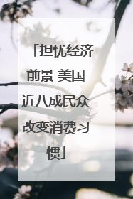 担忧经济前景 美国近八成民众改变消费习惯