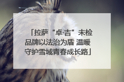 拉萨“卓·吉”未检品牌以法治为盾 温暖守护雪域青春成长路