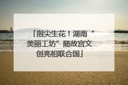 指尖生花！湖南“美丽工坊”随故宫文创亮相联合国