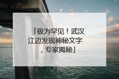 极为罕见！武汉江边发现神秘文字，专家揭秘