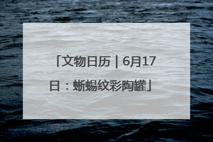 文物日历｜6月17日：蜥蜴纹彩陶罐