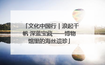 文化中国行｜浪起千帆 深蓝宝藏——博物馆里的海丝遗珍