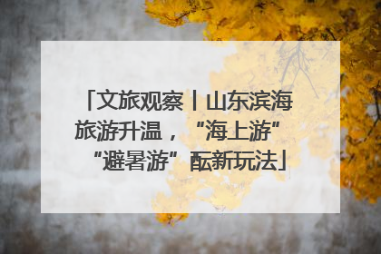文旅观察丨山东滨海旅游升温，“海上游”“避暑游”酝新玩法