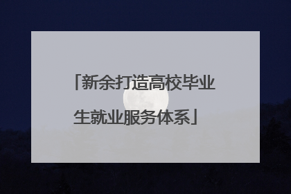 新余打造高校毕业生就业服务体系