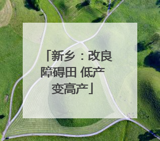 新乡：改良障碍田 低产变高产
