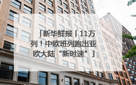 新华鲜报丨11万列！中欧班列跑出亚欧大陆“新时速”