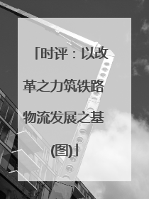 时评：以改革之力筑铁路物流发展之基(图)