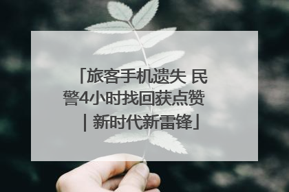 旅客手机遗失 民警4小时找回获点赞｜新时代新雷锋