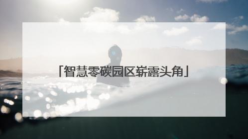 智慧零碳园区崭露头角