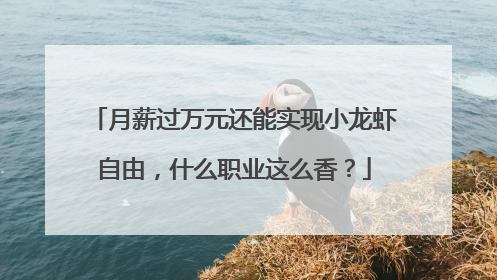 月薪过万元还能实现小龙虾自由，什么职业这么香？