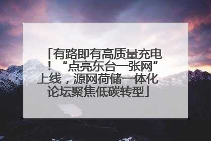 有路即有高质量充电！“点亮东台一张网”上线，源网荷储一体化论坛聚焦低碳转型