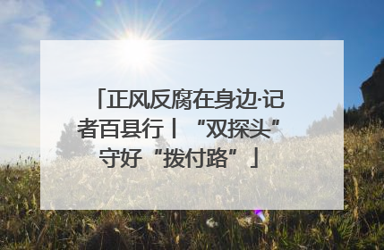 正风反腐在身边·记者百县行丨“双探头”守好“拨付路”