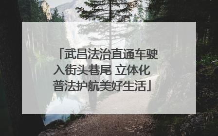 武昌法治直通车驶入街头巷尾 立体化普法护航美好生活