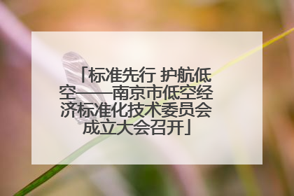标准先行 护航低空——南京市低空经济标准化技术委员会成立大会召开