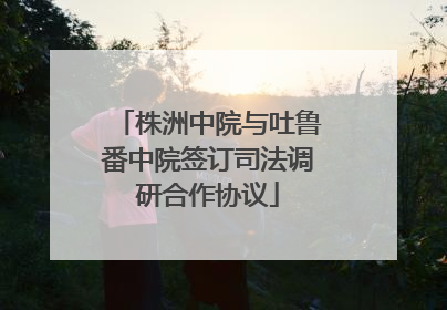 株洲中院与吐鲁番中院签订司法调研合作协议