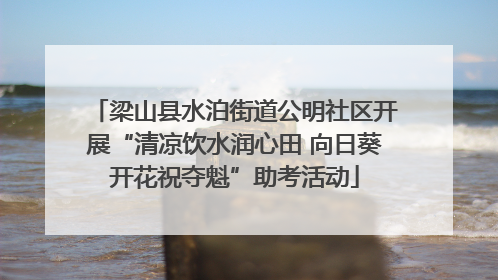 梁山县水泊街道公明社区开展“清凉饮水润心田 向日葵开花祝夺魁”助考活动