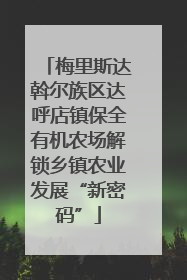 梅里斯达斡尔族区达呼店镇保全有机农场解锁乡镇农业发展“新密码”