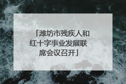 潍坊市残疾人和红十字事业发展联席会议召开