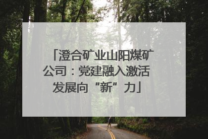 澄合矿业山阳煤矿公司：党建融入激活发展向“新”力