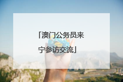 澳门公务员来宁参访交流