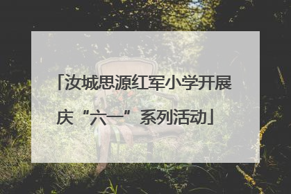 汝城思源红军小学开展庆“六一”系列活动