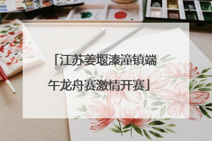 江苏姜堰溱潼镇端午龙舟赛激情开赛