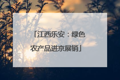 江西乐安：绿色农产品进京展销