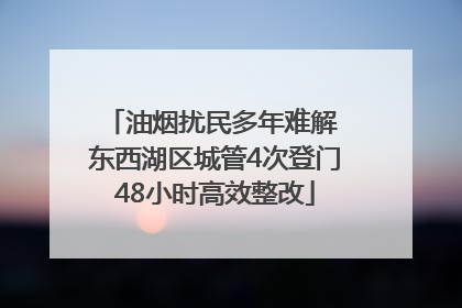 油烟扰民多年难解 东西湖区城管4次登门48小时高效整改