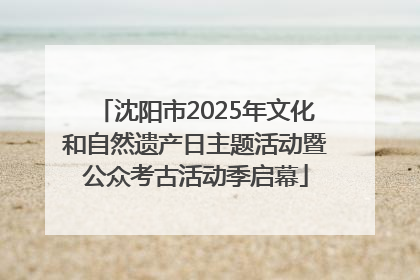 沈阳市2025年文化和自然遗产日主题活动暨公众考古活动季启幕