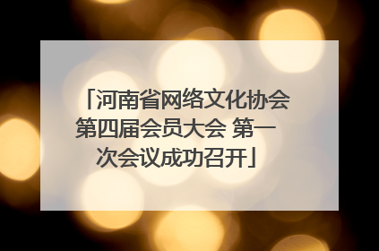 河南省网络文化协会第四届会员大会 第一次会议成功召开