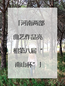 河南两部曲艺作品亮相第八届“南山杯”