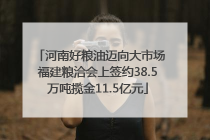 河南好粮油迈向大市场 福建粮洽会上签约38.5万吨揽金11.5亿元