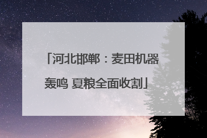 河北邯郸：麦田机器轰鸣 夏粮全面收割