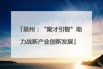 泉州：“聚才引智”助力战新产业创新发展