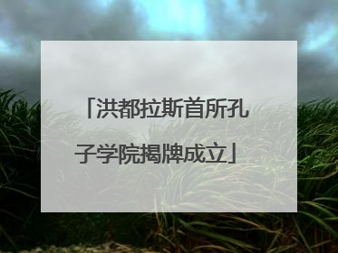 洪都拉斯首所孔子学院揭牌成立