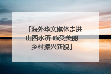 海外华文媒体走进山西永济 感受美丽乡村振兴新貌