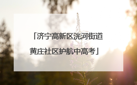 济宁高新区洸河街道黄庄社区护航中高考
