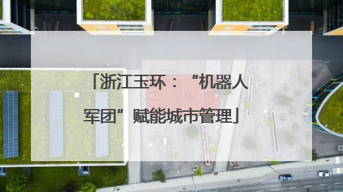 浙江玉环：“机器人军团”赋能城市管理