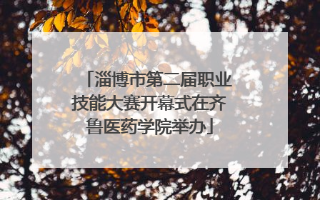 淄博市第二届职业技能大赛开幕式在齐鲁医药学院举办