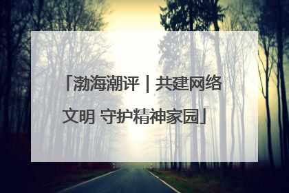 渤海潮评｜共建网络文明 守护精神家园