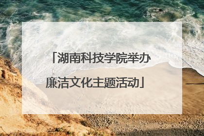 湖南科技学院举办廉洁文化主题活动