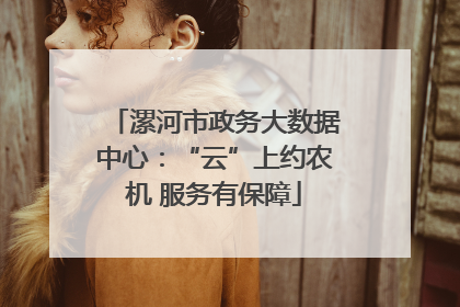 漯河市政务大数据中心：“云”上约农机 服务有保障