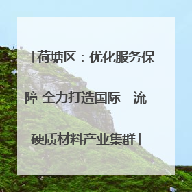 荷塘区：优化服务保障 全力打造国际一流硬质材料产业集群