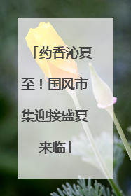 药香沁夏至！国风市集迎接盛夏来临