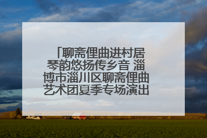 聊斋俚曲进村居 琴韵悠扬传乡音 淄博市淄川区聊斋俚曲艺术团夏季专场演出在杏园子村举行