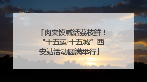 肉夹馍喊话荔枝鲜！“十五运·十五城”西安站活动圆满举行