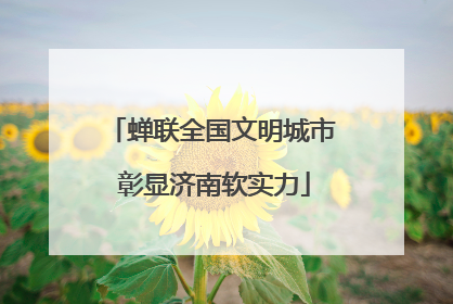 蝉联全国文明城市 彰显济南软实力