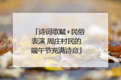 诗词歌赋+民俗表演 周庄村民的端午节充满诗意