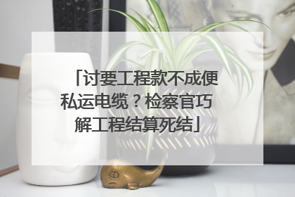 讨要工程款不成便私运电缆？检察官巧解工程结算死结