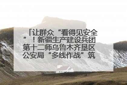 让群众“看得见安全”！新疆生产建设兵团第十二师乌鲁木齐垦区公安局“多线作战”筑牢辖区安全防线